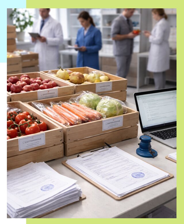 Сертификация овощей и фруктов в Солнечногорске от 8847 р. | Алешин-Слн