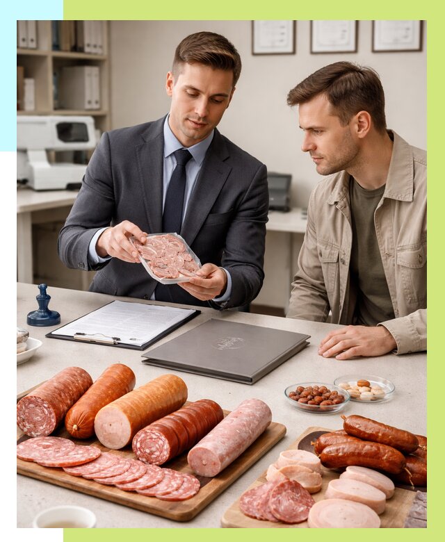 Сертификация колбасных изделий в Солнечногорске от 7806 р. | Алешин-Слн