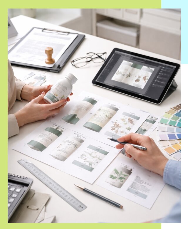 Профессиональная разработка дизайна и текста этикетки продукции в Солнечногорске