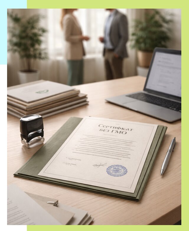 Сертификат без ГМО в Солнечногорске от 7806 р. оформить срочно Алешин-Слн