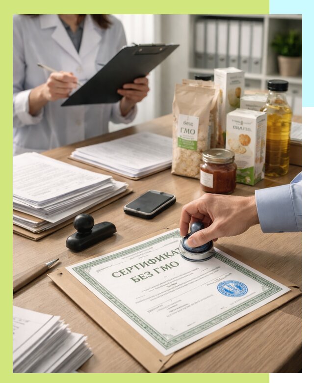 Получение сертификата Без ГМО для продукции в Солнечногорске