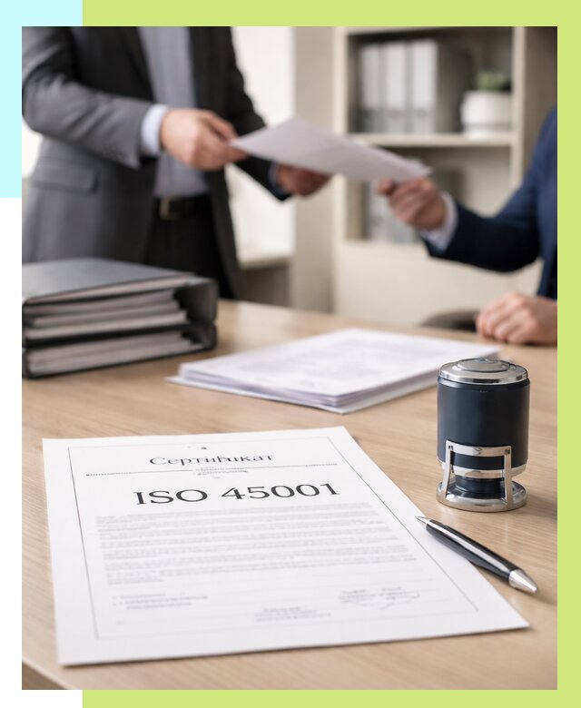 Сертификат ISO 45001 в Солнечногорске под ключ от 46836 р. | Алешин-Слн